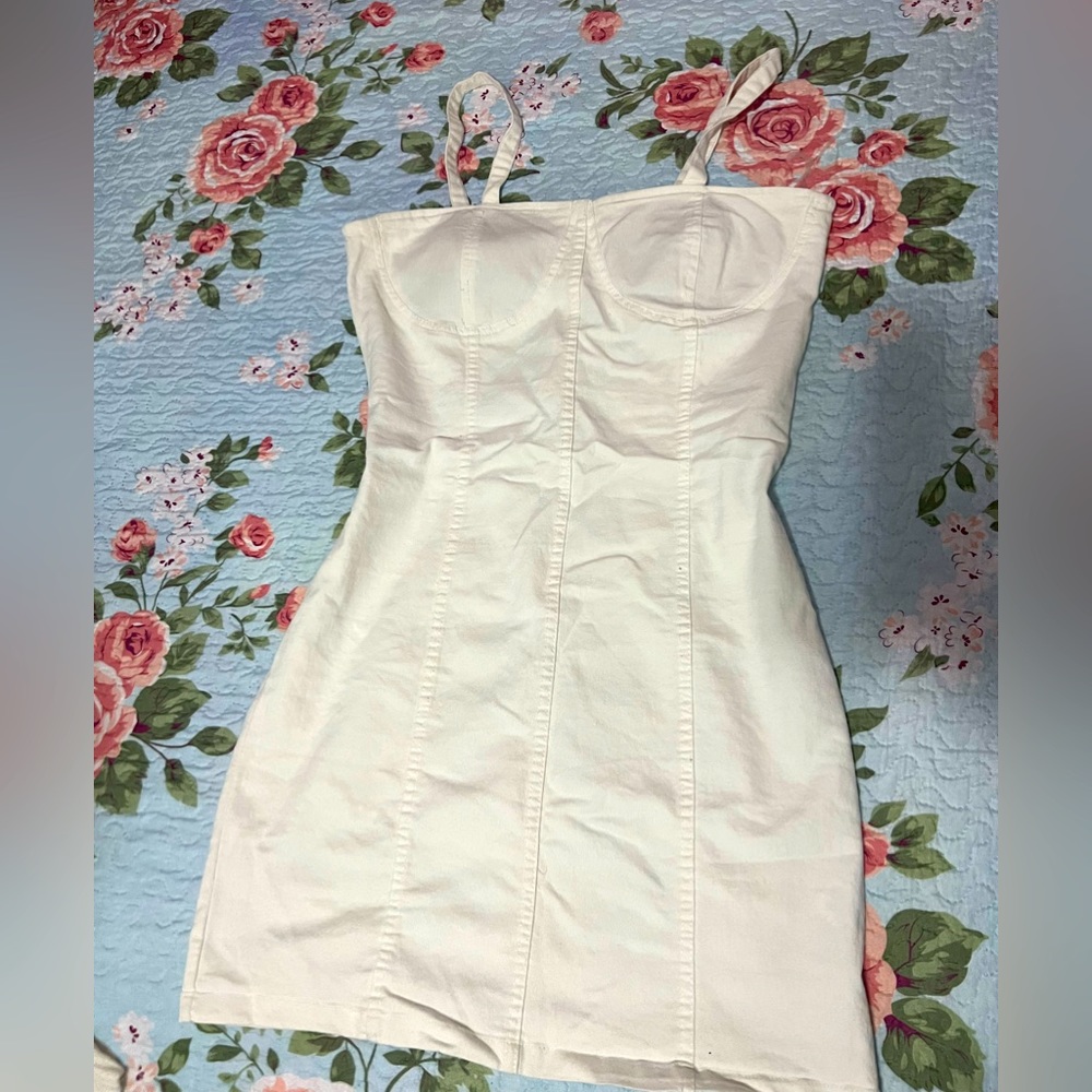White denim dress